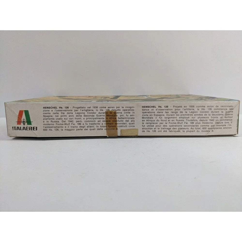 Vintage 1/72 Italaerei Henschel  HS-126 Model Kit - Open Box Sealed Inside
